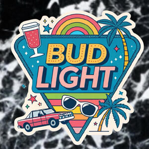 Bud light sticker budweiser skate cell laptop bumper vinyl decal